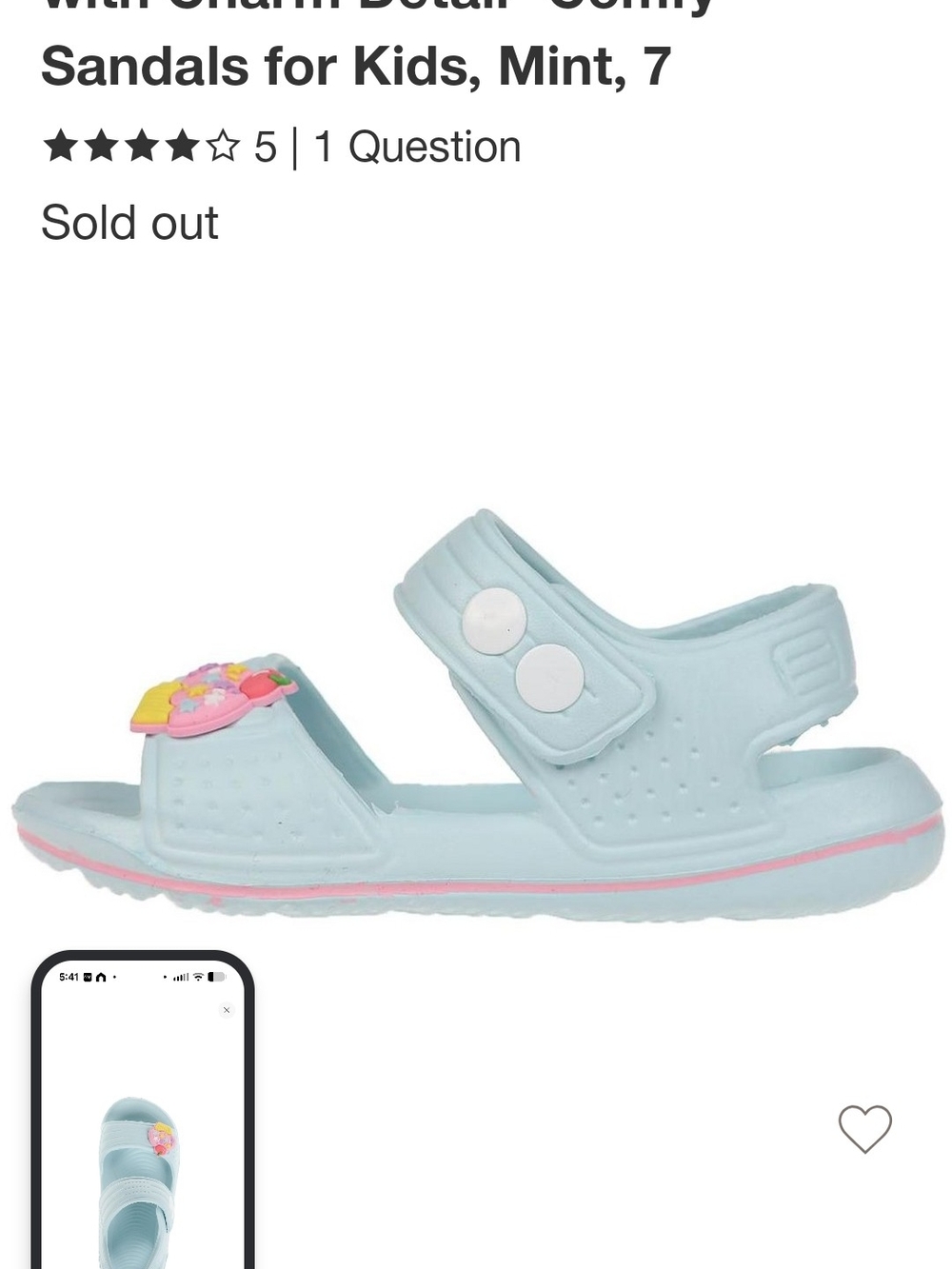 Foamwalk Girl's EVA Sandals with Playful Charm